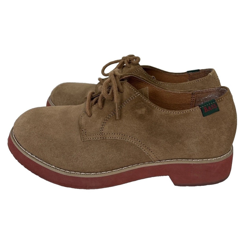 GH Bass Bucs Originals Derby Shoes Mens 6.5 Tan Suede Leather Oxford Classic - Picture 2 of 11